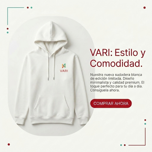 (Muestra) Polerón Aura, básico Blanco Unisex